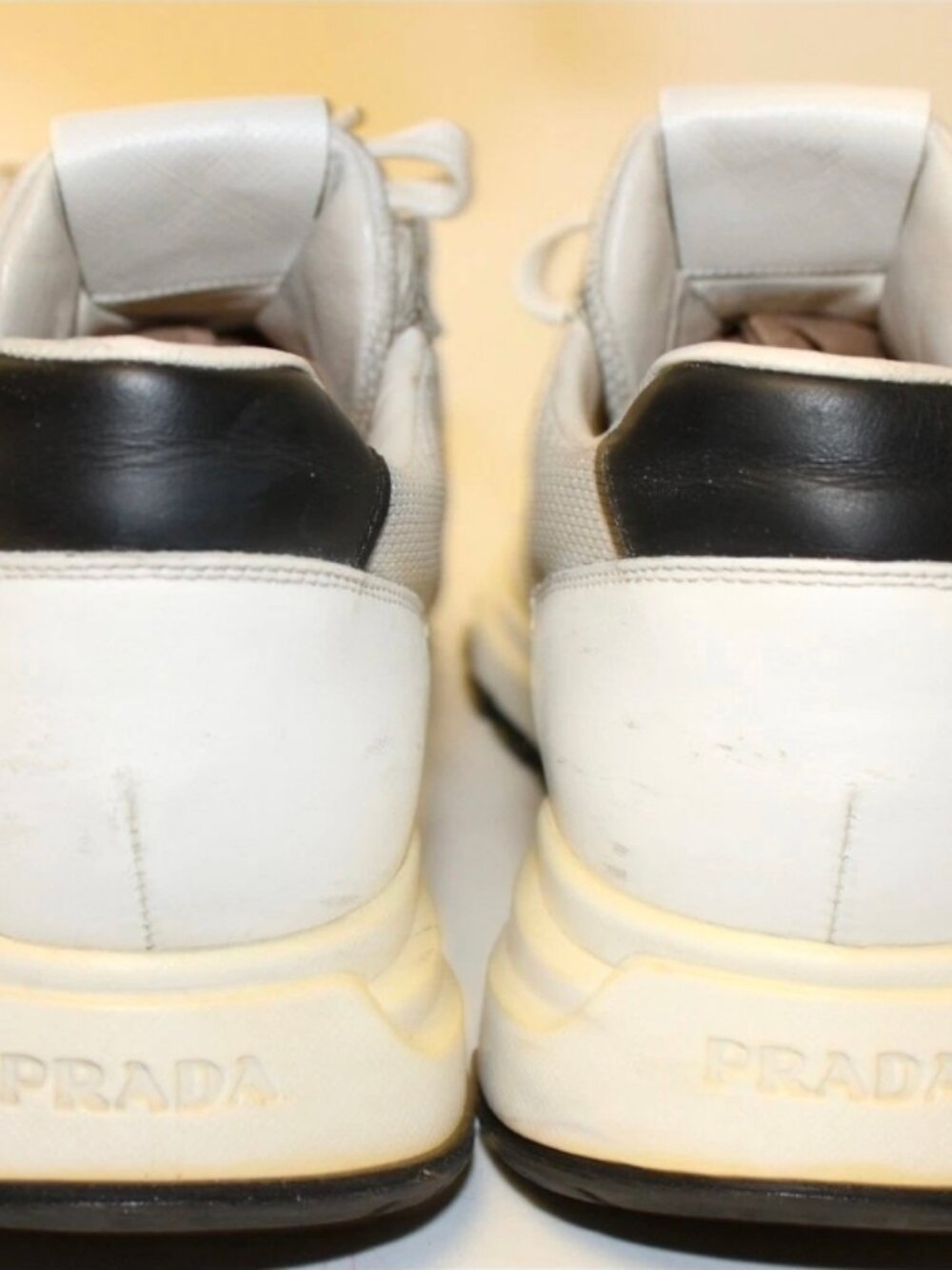 Prada Men's White Sneakers - Picture 6 of 14
